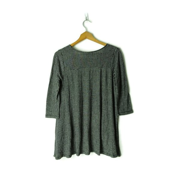 Postmark for Anthropologie black gray striped swing tee size S - Picture 3 of 8